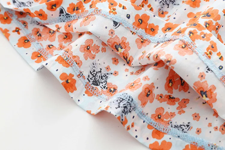 2018 Summer 2-10 Years Sexy Heart Shape Backless Floral Full Print Princess Dance Party Prom Little Kids Girl Cottoning Dress (12)