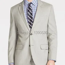 Модная новинка, высокое качество, шерсть, светло-серый лацкан с тупым углом, с ручной строчкой, две пуговицы, двойной вентиляционный мужской костюм ручной работы