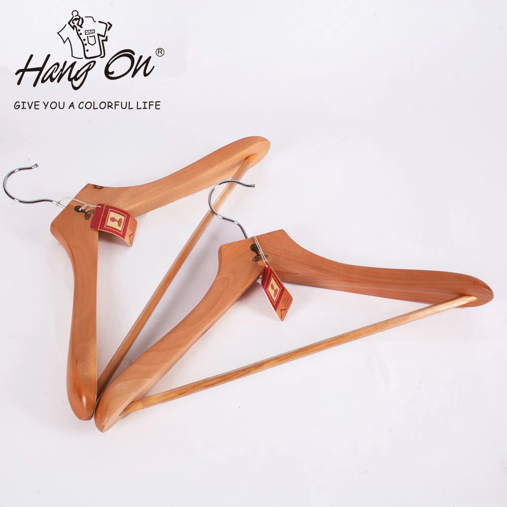 Hang On 5pcs wooden hangers for clothes hanger firm organizer and