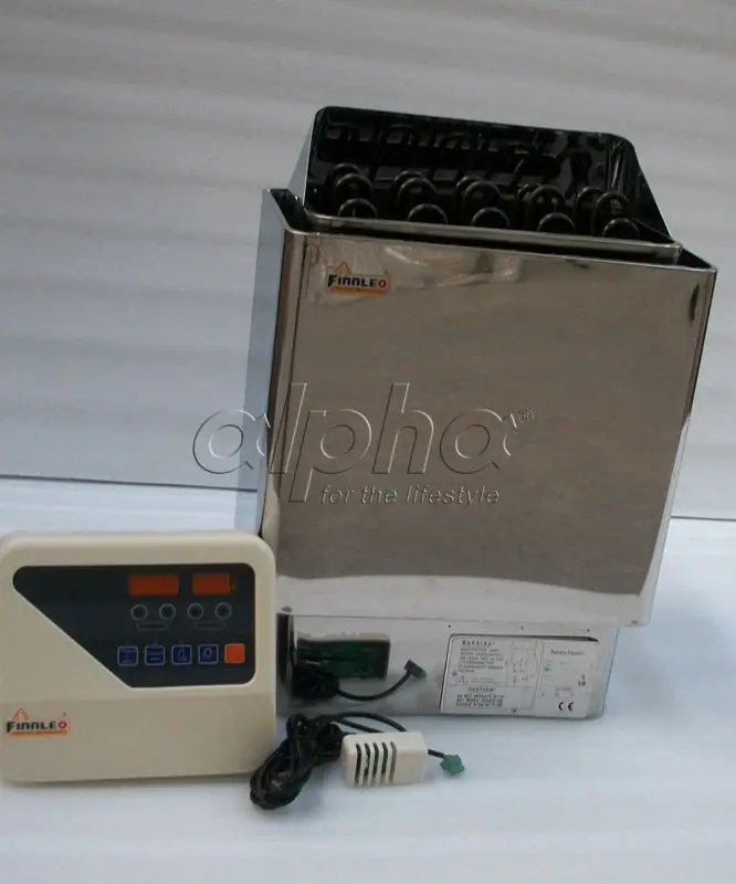  Free shipping 8KW220-240V 50HZ Stainless steel sauna heater with switch controller comply with the 