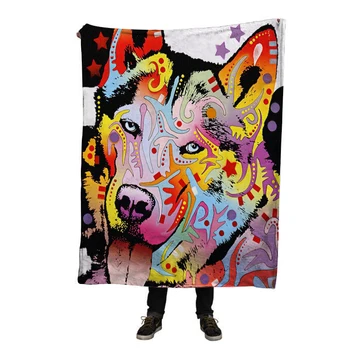 

EHOMEBUY New Anime 3D Blanket 3D Print Funny Cartoon Cover Flannel Home Spring Decoration Portable Spread Blankets