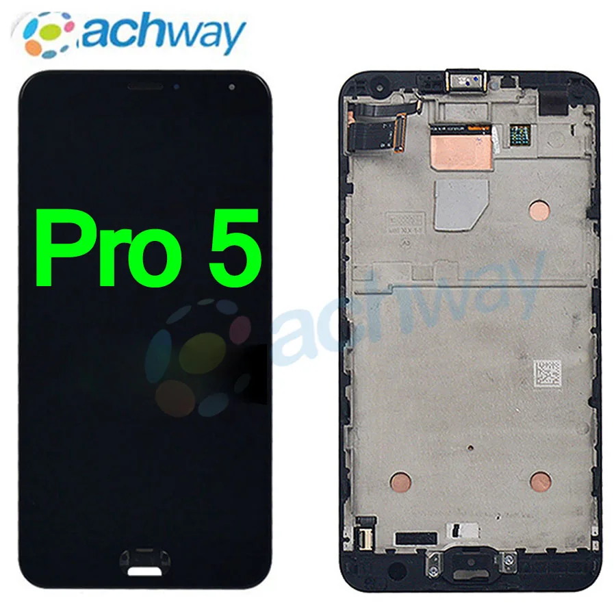 5.7''LCD For Meizu pro 5 LCD Screen Display+ Touch Panel Digitizer Pro5 Meizu Pro 5 LCD With Frame WhiteBlack Free Shipping