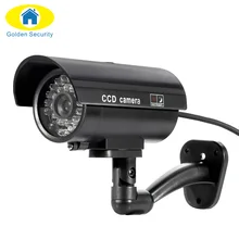 TL-2600 Waterproof Outdoor Indoor Fake Camera Security Dummy CCTV Surveillance Camera Night CAM LED Light Black Color