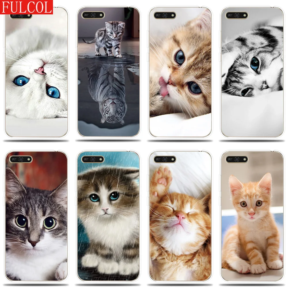 

Silicone Case for Huawei Honor 5A 6X 7X 7A 7C 7S 8C 8X Cover Cute Pet Cat Patterned for Fundas Honor 8 9 10 Lite Phone Case