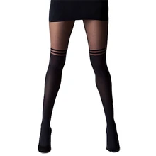 Модные сексуальные черные женские соблазнительные прозрачные колготки на подтяжках, колготки, чулки, крутые чулки выше колена