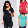 Women's Maternity Nursing Wrap Top Solid Wrinkled Double Layer Blouse T Shirt maternity tops maternity clothes L320 Women's Maternity Nursing Wrap Top Solid Wrinkled Double Layer Blouse T Shirt maternity tops maternity clothes L320