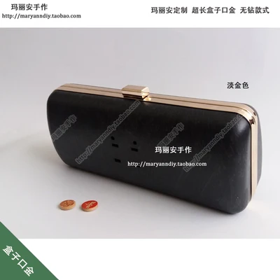 24 Cm Metal Purse Hardware Frame With Black Plastic Box Clutch O Diy Bag Making Supplies Obag Handles Accessories Drop Shopping - Цвет: as picture show