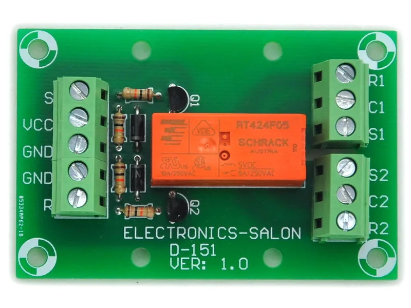 Бистабильный/защёлка 8 Ампер Мощность триггерный релейный модуль, DC5V катушки, RT424F05