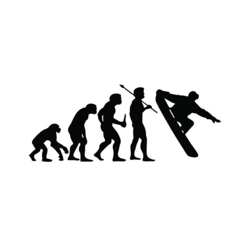

Snowboarding Evolution Decal Sticker Car Truck Window Creativity Car Accessories Motorcycle Car Styling Car Sticker