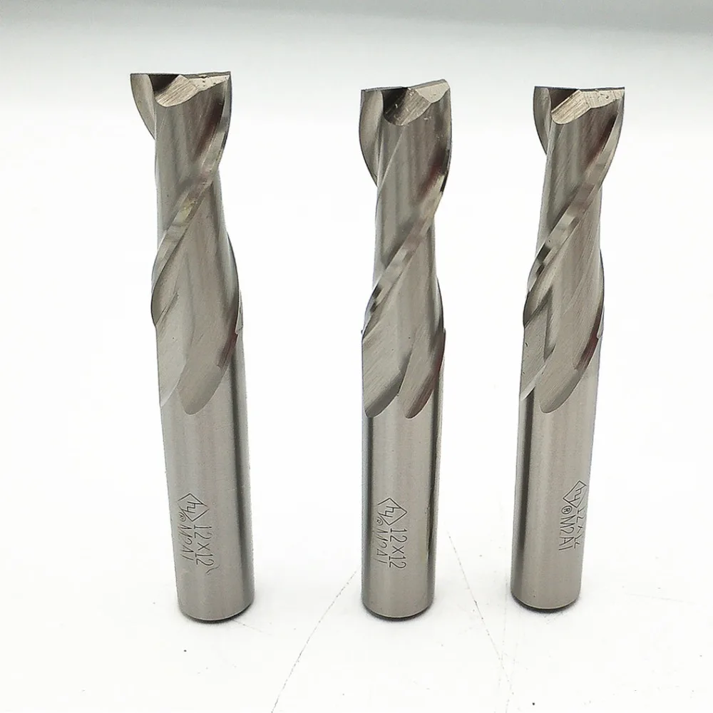 Milling Cutting 2 Flute 4mm 5mm 6mm 8mm 12mm HSS M2AL Milling Cutter