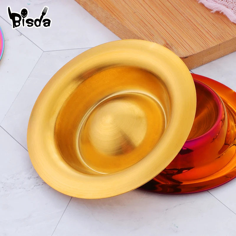 Egg Cup Holder Stainless Steel Egg Tray Kitchen Utensil Breakfast Pudding Egg Cup Golden Caviar Sauce Cup Handy Kit Dinnerware