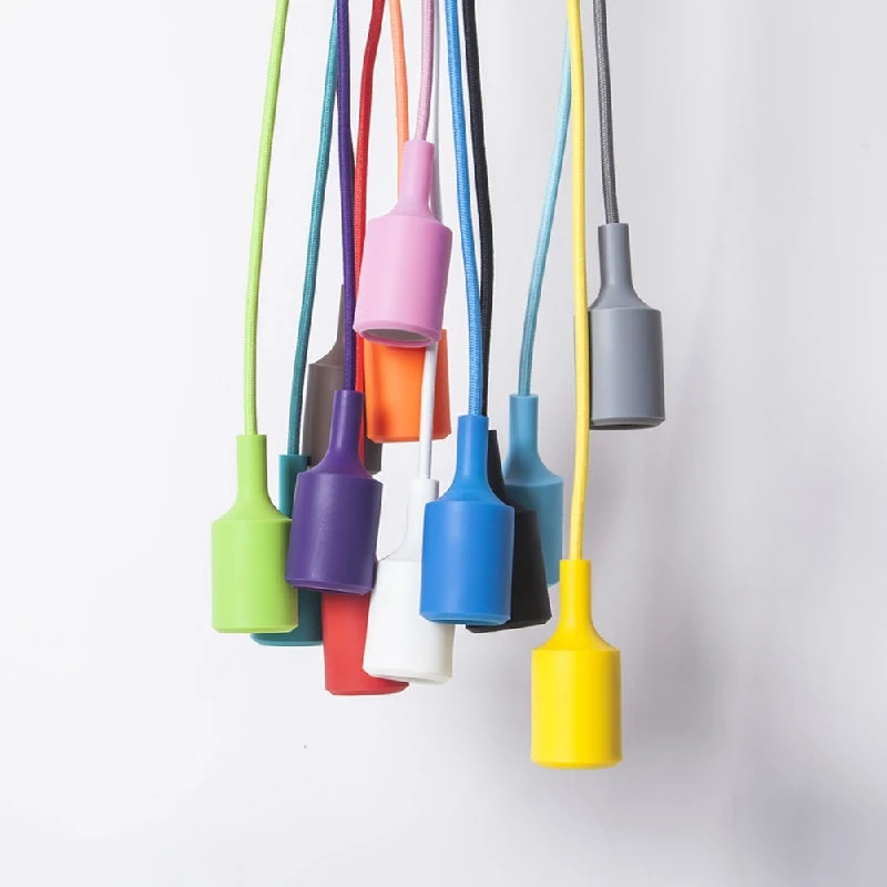 

LightInBox Cord Ceiling Base Colorful Silicone E27 Pendant Lights Holder Modern Fashion DIY Design Creative Pendant Lamps