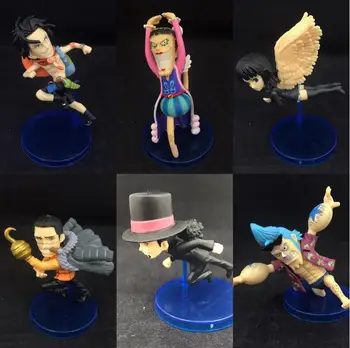 

6pieces One piece Ace Robin Sir Crocodile Anime Action Figure PVC New Collection figures toys Collection for Christmas gift