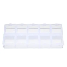 Двойными бортами 10 слотов отделение Пластик ящик для хранения ювелирных изделий ясно инструмент случае Пластик Box таблетки контейнер для лекарств