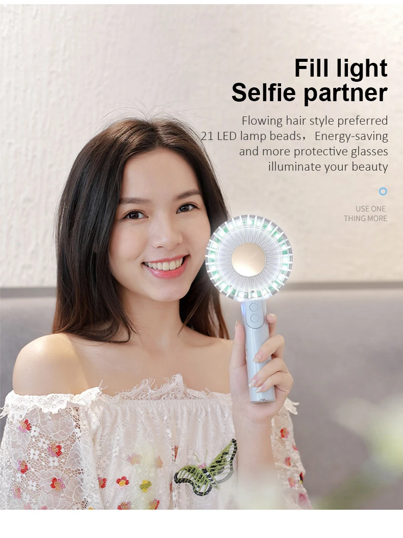 Mini Ventilador USB Fan Rechagable Portable Phone Holder Handheld Makeup Mirror USB Cooling Fan Cooler Gadget Office Gadgets