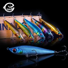 Qxo isca de metal para pesca, lápis 8cm 15g, para pesca de inverno, artificial isca luminosa