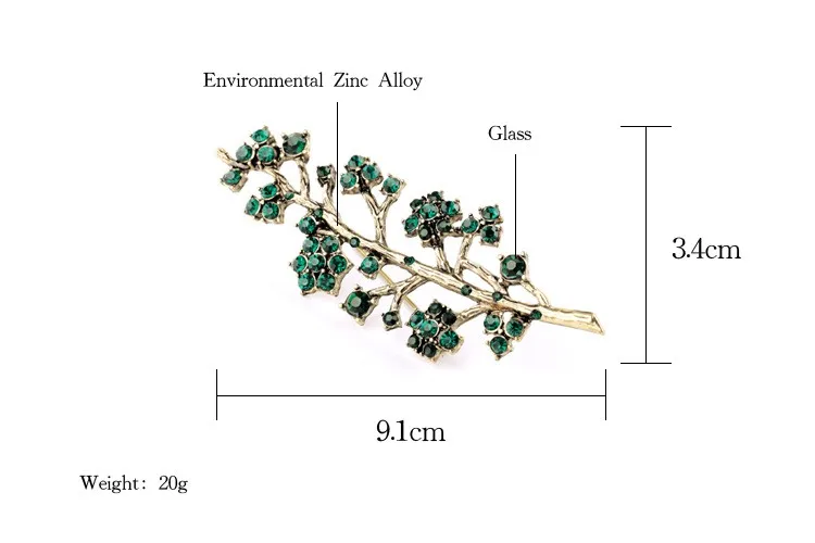Crystal Branch Brooches  (5)