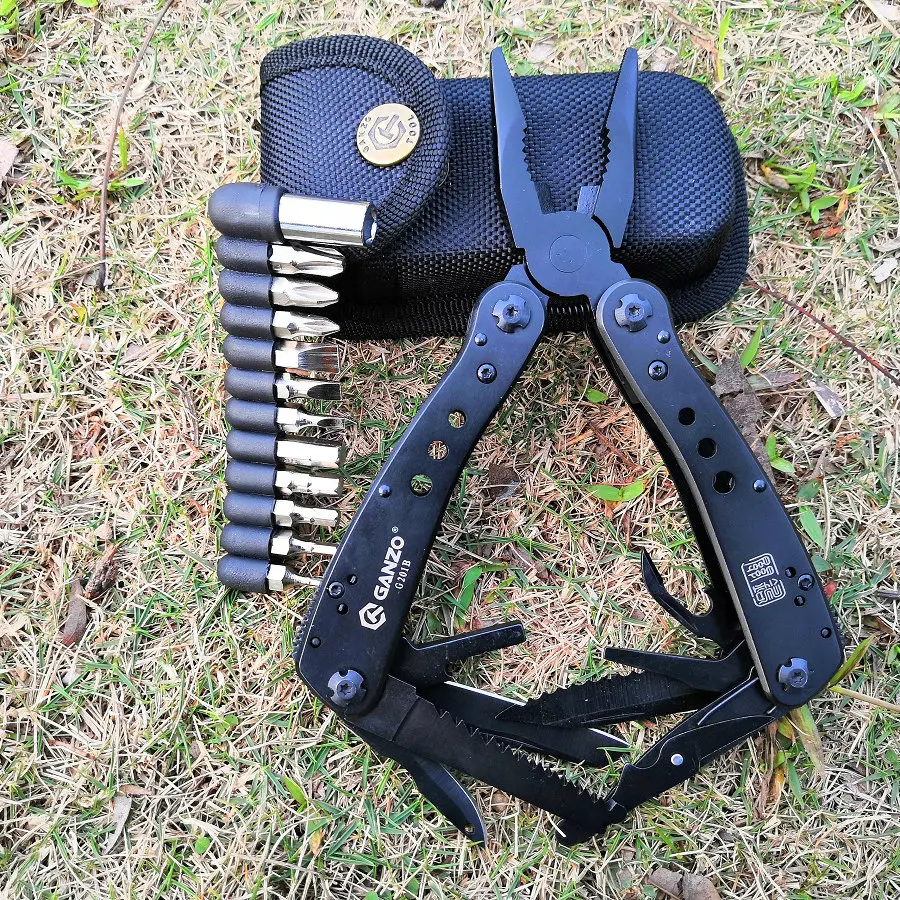 

Ganzo G201B Black portable folding multi plier mult ifuntional long nose knife saw tool high quality original ganzo tools