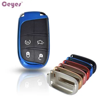 

Ceyes Car Remote TPU Key Cover Protection Case For Jeep Compass Patriot Dodge Journey Chrysler 300 Auto Accessorise Car Styling