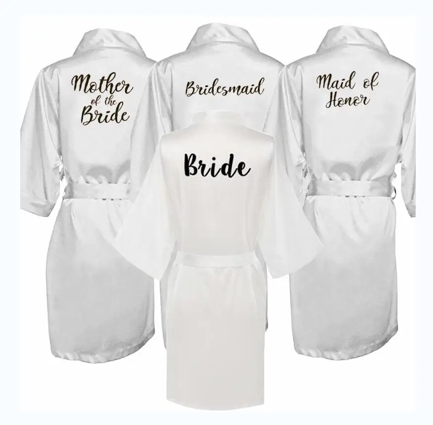 

sexy grey silver robe kimono bridal pajamas wedding robe bridesmaid matron maid of honor sister mother of the bride robes