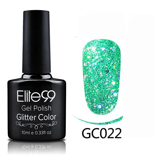 Elite99 10 мл УФ гель лак для ногтей Блестящий Цветной Гель-лак замачиваемый Гель-лак для ногтей Полупостоянный УФ-гель - Цвет: GC022