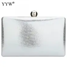 YYW Silver Clutch Bag Stain Women Evening Party Handbag Elegant Wedding Purse With Chain Clutch Female Evening Gold Red Black women s elegant day clutch in baroco style beautiful handbag with detachable chain messenger bag