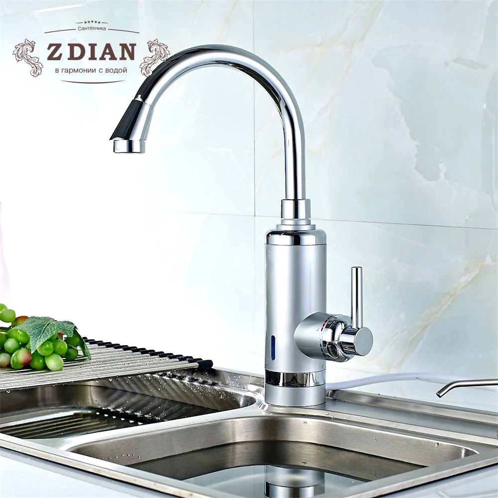 

EU Plug Tankless Instant Faucet Water Heater Instant Water Heater Tap Kitchen Hot Water Crane 3000W