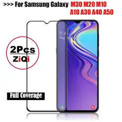 2 шт закаленное Стекло для samsung Galaxy M30 M20 M10 Экран протектор полный охват пленка для samsung Galaxy A10 A30 A40 A50 Стекло