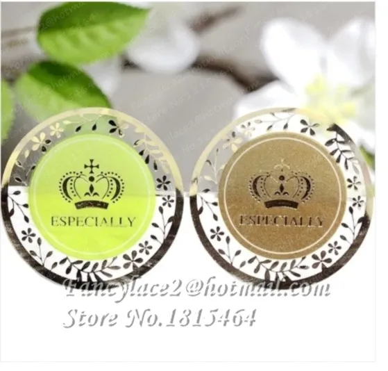 

80pcs Transparent Sealing Sticker DIY Glass Crown Stickers Gift Stickers Biscuits Packing Box Stickers Tags Labels Stationery