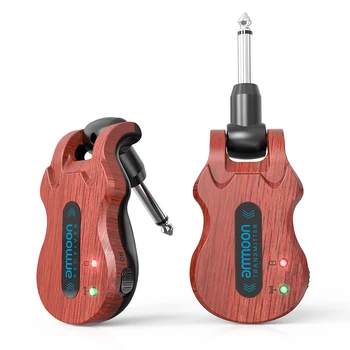 

ammoon Wireless Guitar Transmitter Receiver Audio Digital Guitar Wireless Transmitter System Built-in Battery 100 Feet Range