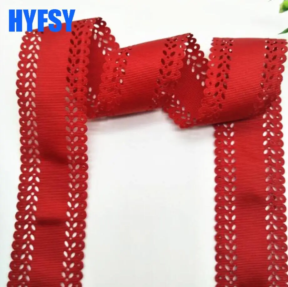 

new 45mm lace ribbon 10 yards DIY handmade materials gift wrap hair bow headdress Solid satin ribbon hollow lace