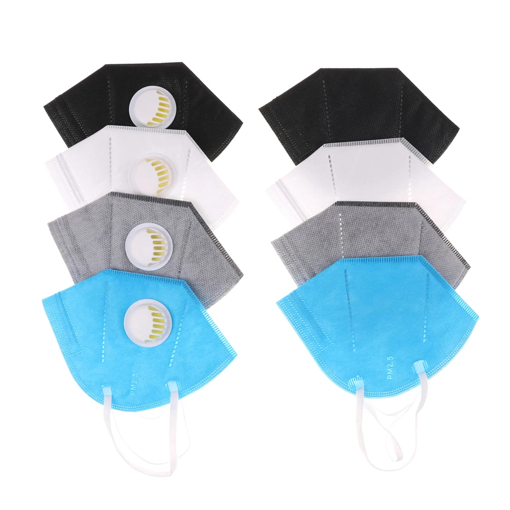 5pc Masks Vertical Folding Antivirus Dust Anti Fog Haze PM2.5 Masks Air Pollution Non-woven Anti-fog Filter Daily Use New