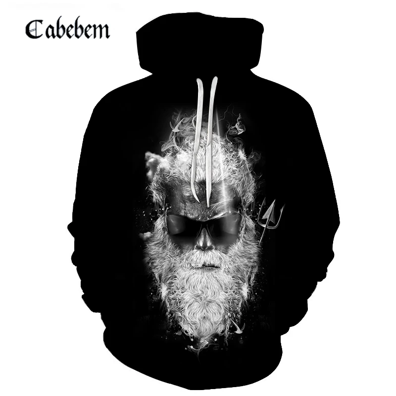 

2019 new fall men's pullover 3D devil man hoodie sweatshirt 3D printed digital pullover casual men high quality hip-hop top