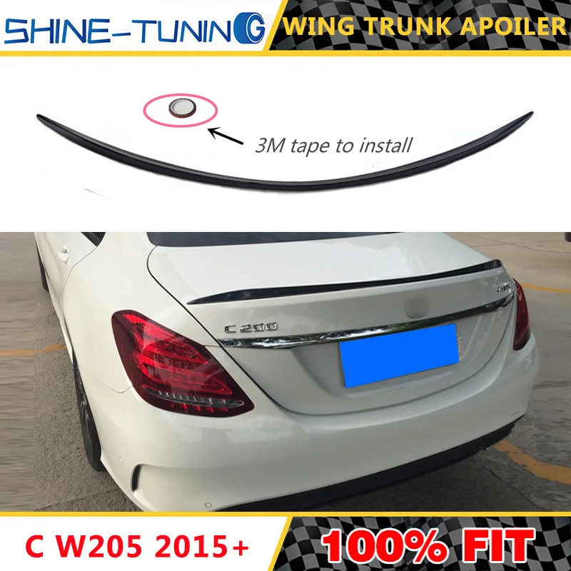 Задний спойлер подходящий для C Class W205 C63 спортивного Аэро крыла багажника C180 C200