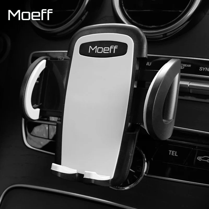Moeff Universal font b Smartphone b font Car Phone Holder Cd Slot Mount Holer Stand Mobile