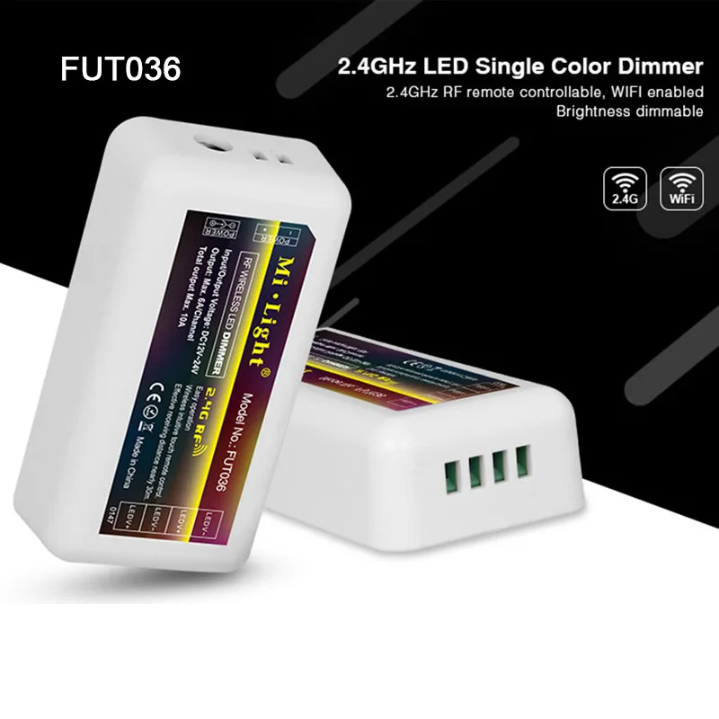 2,4G RF беспроводной Одноцветный диммер CCT RGB RGBW DMX512 RGB+ CCT FUT035 FUT036 FUT037 FUT038 FUT039 FUTD02 контроллер светодиодной ленты - Цвет: FUT036