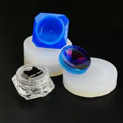 DIY Круглый Силиконовый ящик для хранения плесень полимерная форма литье ювелирных изделий ручной работы