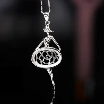 

925 Sterling Silver 11x17mm Oval Cabochon Semi Mount Women Pendant Fine Jewelry Setting