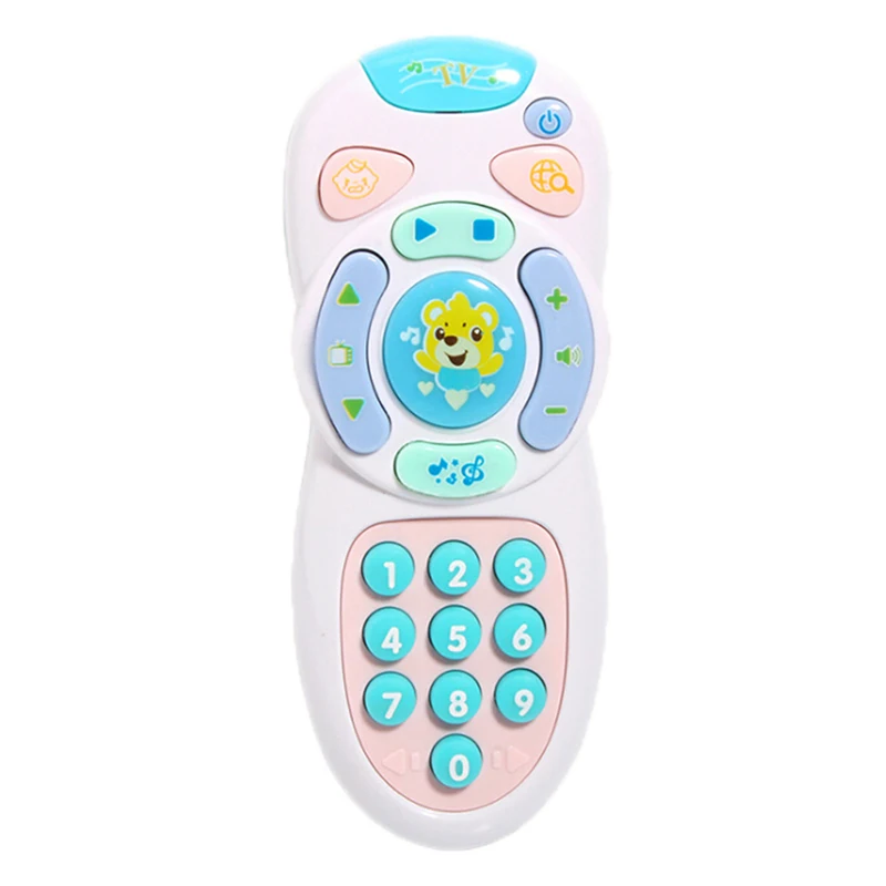 Pink Новые детские игрушки музыкальный мобильный телефон ТВ пульт дистанционного управления Ранние обучающие игрушки электрическая обучающая машина, игрушка в подарок - Цвет: Pink
