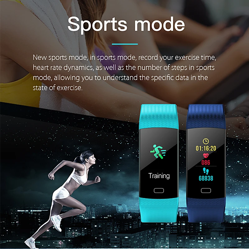 Najtaniej Nowy zegarek sportowy na bransolecie kobiety mężczyźni LED wodoodporna inteligentne nadgarstek Band tętno krokomierz z ciśnieniomierzem zegar dla androida iOS