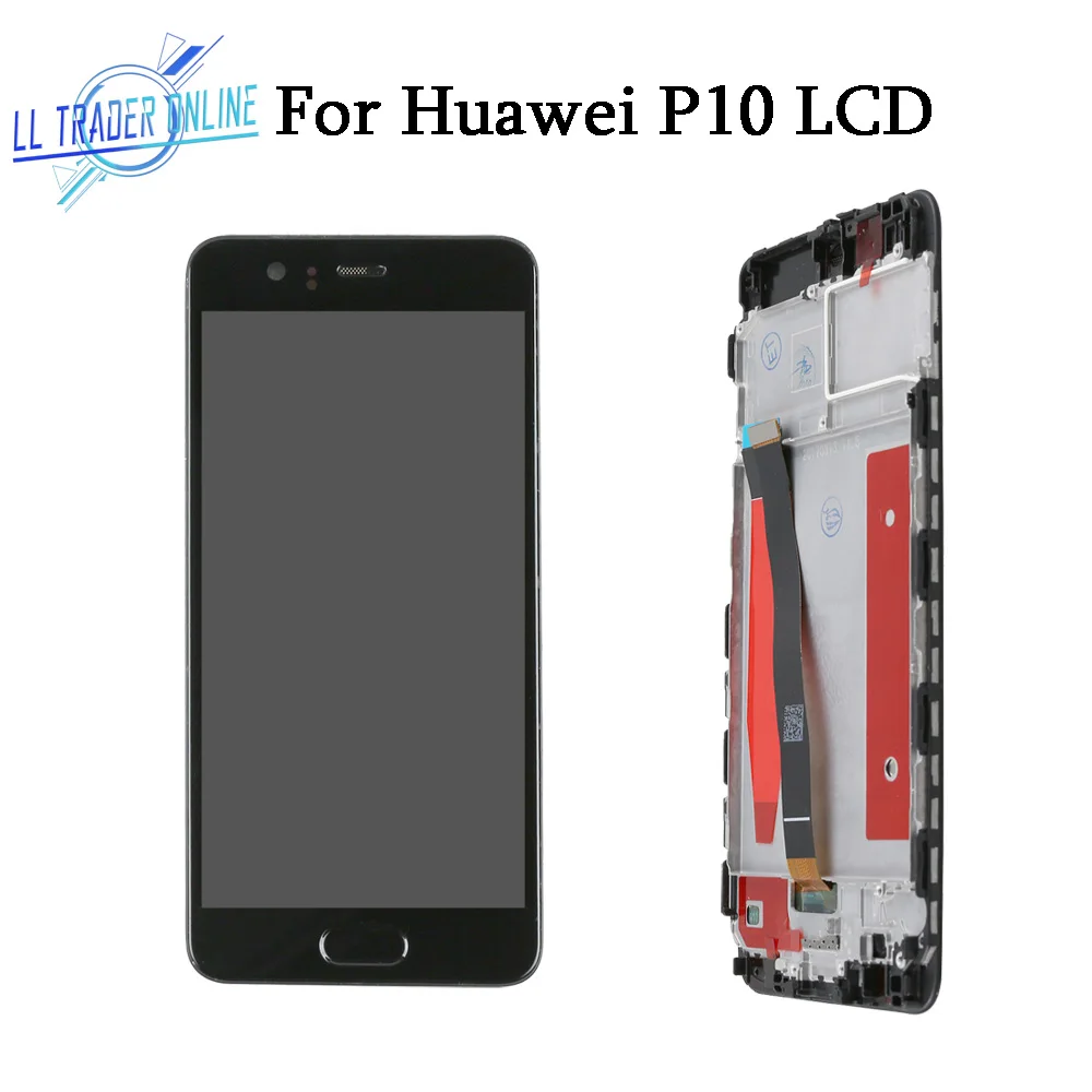 

LL TRADER 100% Tested Touch Screen 5.1' For Huawei P10 Display LCD Replacement With Frame Black P10 LCD Digitizer Assembly+Tools