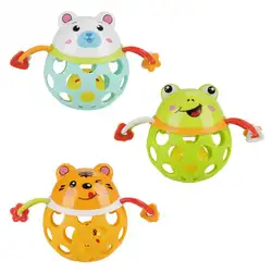 Новые детские полые погремушки игрушки мультипликационных животных грызунок с колокольчиком мяч обучающая игрушка подарок для детей