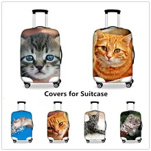 FORUDESIGNS Schöne Pussycat Schutzhüllen für Koffer 3D Katze staubdichte Abdeckung Für 18-28 Zoll Fall Mädchen frauen Schutz