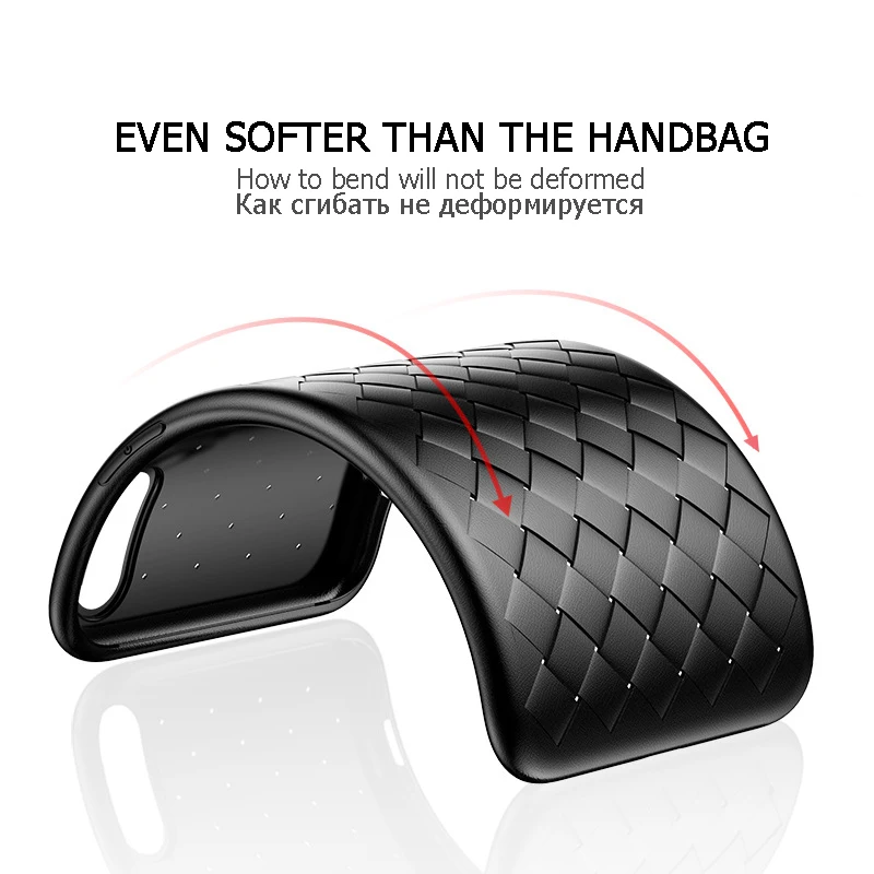 iONCT Luxury Weave breathable Soft Silicon case For iphone 6 case iphone 7 case Full cover For iphone 6s 8 plus X Phone Case