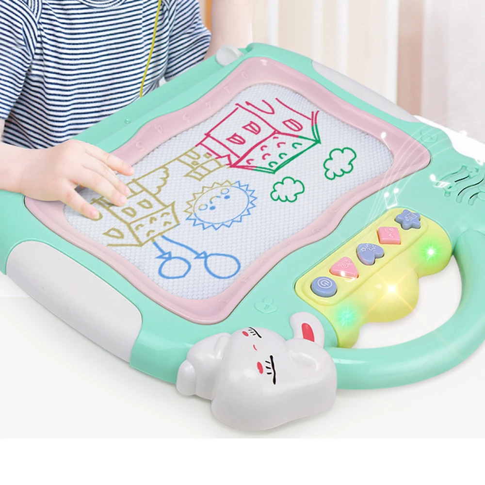 

Multi-Function Magnetic Drawing Board with Light Music Kids Painting Writing Toys Educational Early Learning Toys for Children