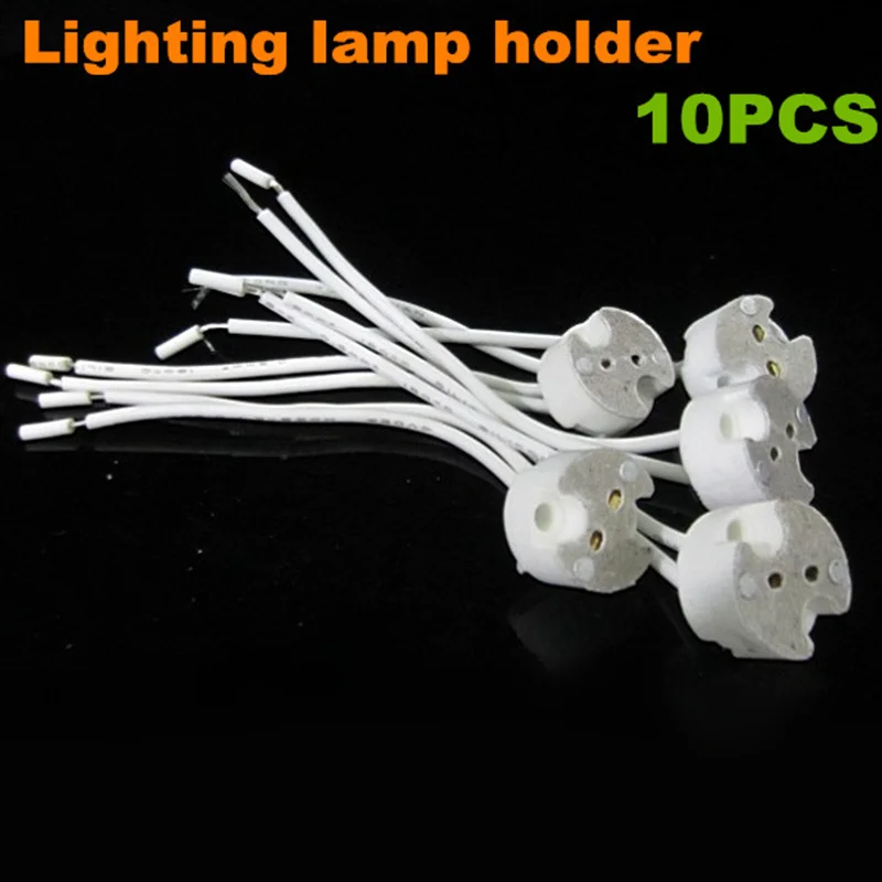 10X LED Lamp Socket holder Base Halogen with Wire Miniature Bi pin Base