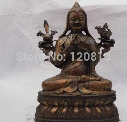 

Chinese Buddhism temple bronze copper carved Tsongkhapa Buddha Statue