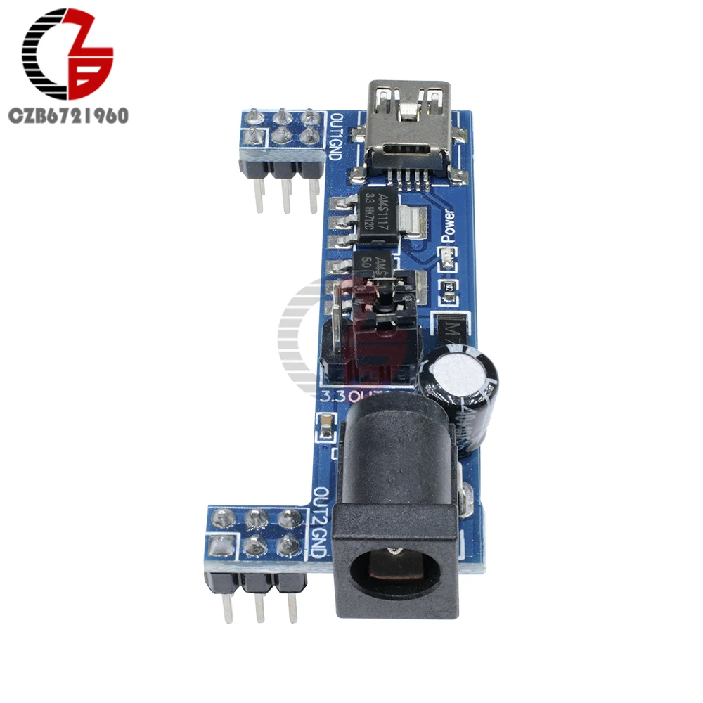 Фото MB102 макетная плата блок питания мини USB 3 В 5 Без припоя питание для Arduino Импульсный MB102 макетная плата блок питания мини USB 3 В 5 Без припоя питание для Arduino Импульсный