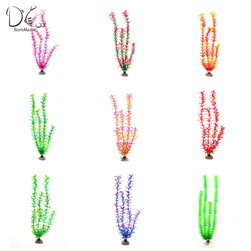 

BarkMeow 34-37cm Simulation Aquatic Plants Fish Tank Aquariums Landscape Microcosmic Decorate TPC Underwater Accessories BMCA