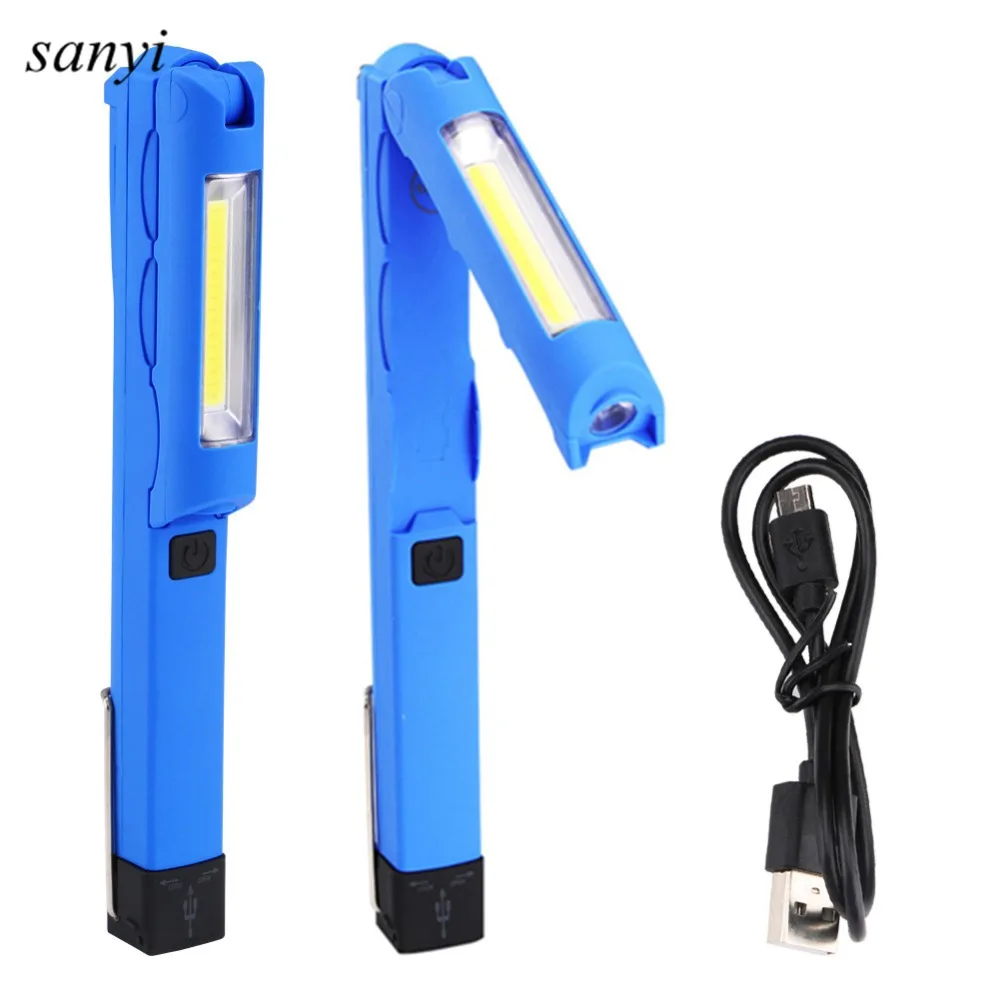 

1PCS USB Rechargeable COB LED Work Light Torch 1*COB light Strip Flashlight led Car Styling Using Touchable Night Lights Lamp